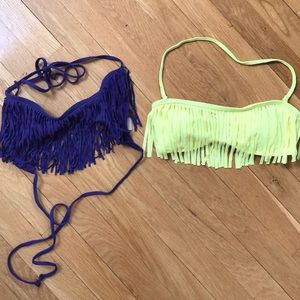 2 Fringe Bikini Tops
